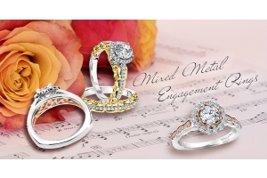 Two-Tone Mixed Metal Engagement Rings: Customizable Engagement Rings 
