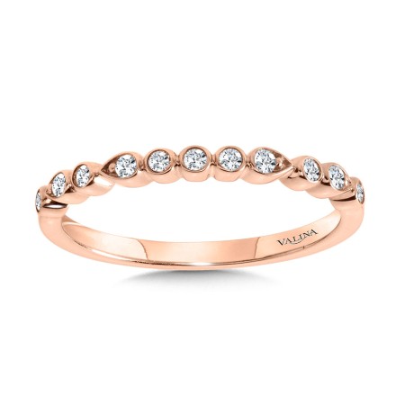 Bezel-Set Stackable Diamond Wedding Band - R2293BP-SR - Valina Wedding Band