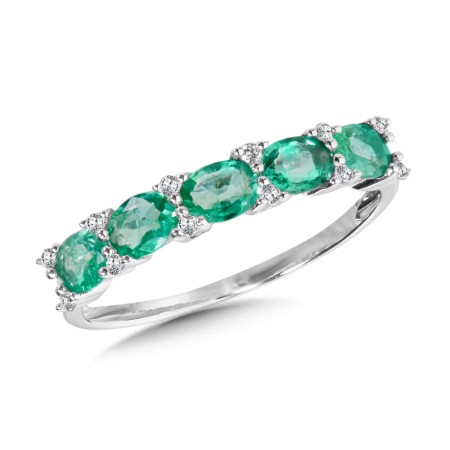 Diamond and Emerald Anniversary Band
