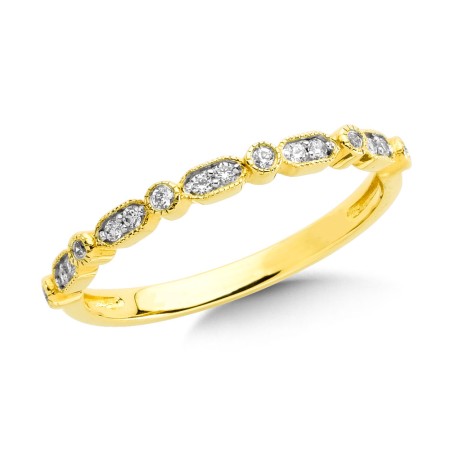 10k Gold and Diamond Stackable Ring