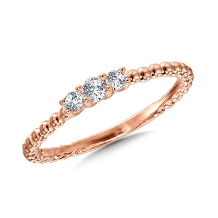 14K Rose Gold Diamond Ring
