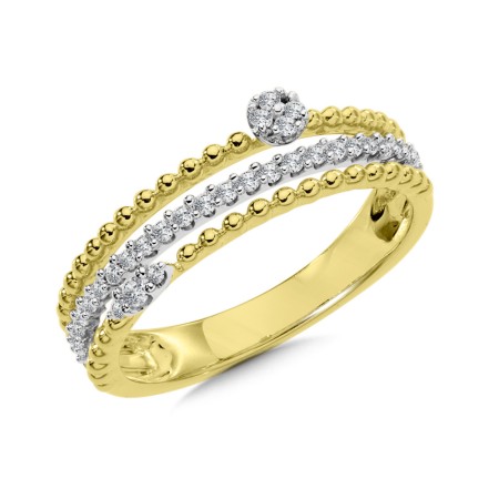 14K Gold Two-Tone Diamond Ring