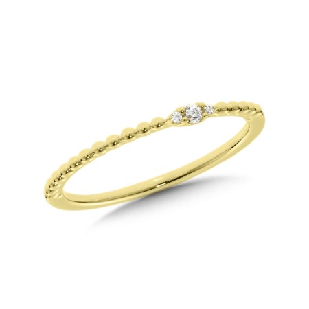 Stackable Beaded Fashion Diamond Band 