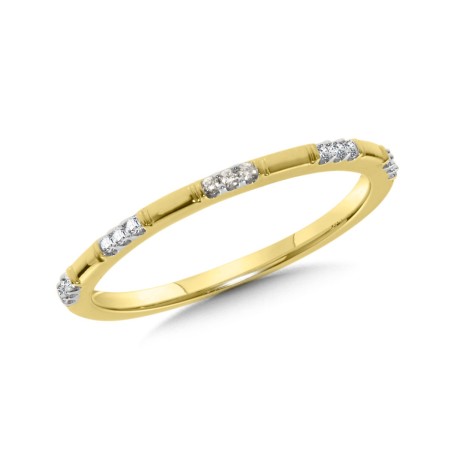 14K Yellow Gold Diamond Stackable Ring