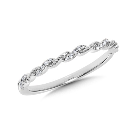 Crisscross Stackable Fashion Diamond Band