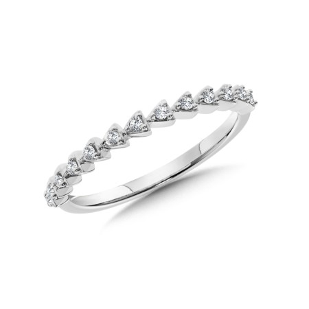 Triangle Pattern Stackable Diamond Ring