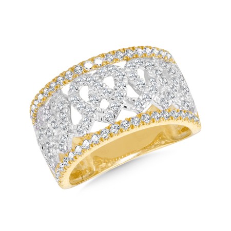 14K Two Tone Diamond Ring