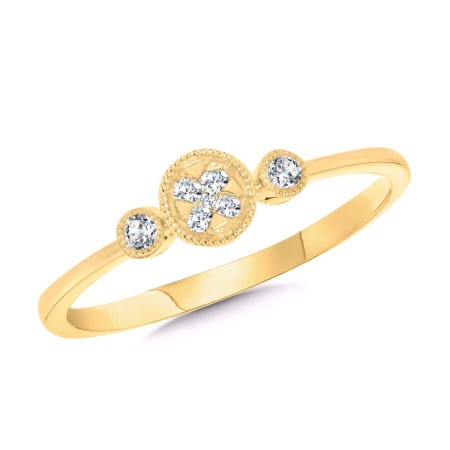 10K Geometric Diamond Ring