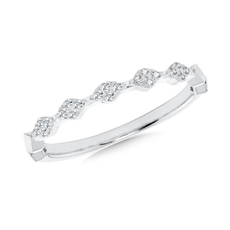 10K Segmented Stackable Diamond Ring