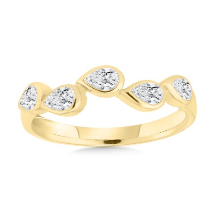 14K Gold & Pear-Cut Diamond Ring