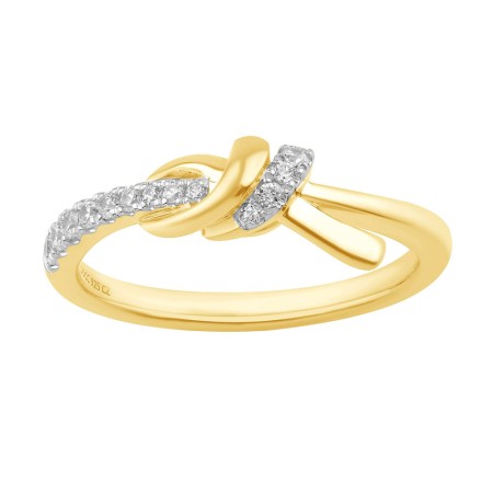 Gold & Diamond Entwined Ring