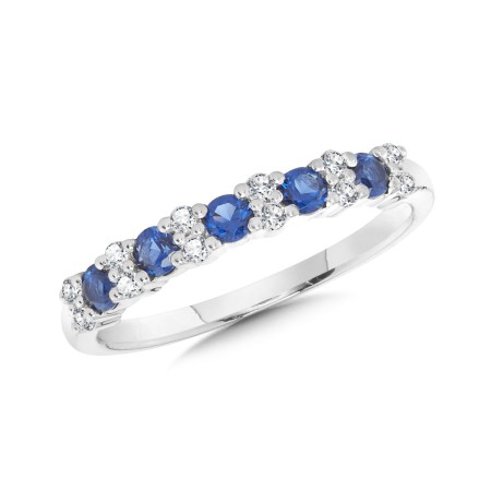 14K Sapphire & Diamond Stackable Ring