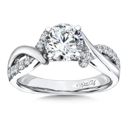 Spiral Style Diamond Engagement Ring