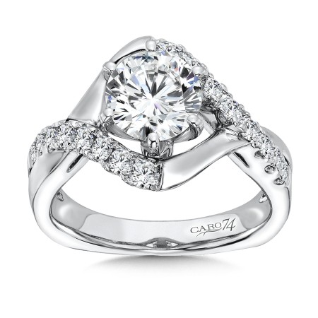 Diamond Spiral Style Engagement Ring