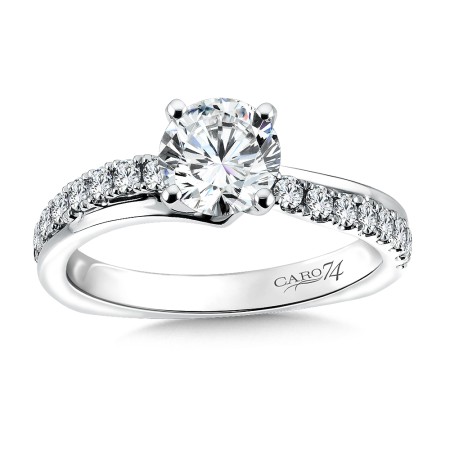 Spiral Style Diamond Engagement Ring