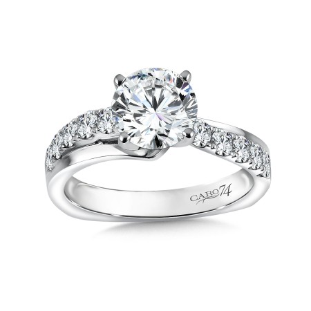 Spiral Style Diamond Engagement Ring