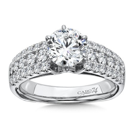 Diamond Engagement Ring with Side Stones