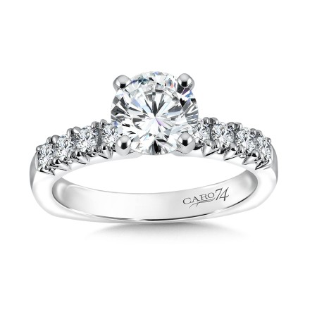 Classic Elegance Collection Diamond Engagement Ring With Side Stones