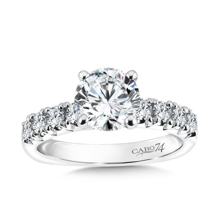 Classic Elegance Collection Diamond Engagement Ring With Side Stones