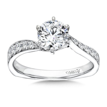 Classic Elegance Collection Criss Cross Diamond Engagement Ring