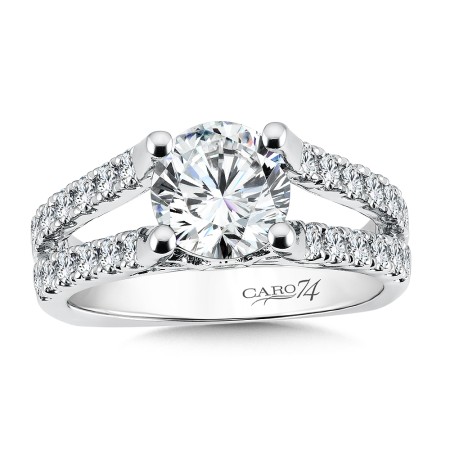 Classic Elegance Collection Diamond Split Shank Engagement Ring