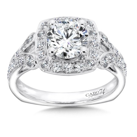 Inspired Vintage Collection Diamond Halo Engagement Ring
