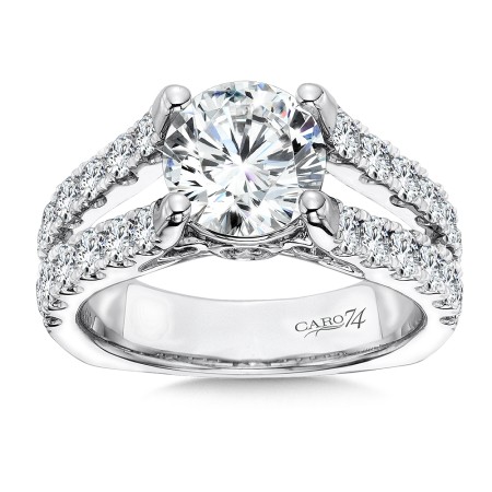 Grand Opulance Collection Diamond Split Shank Engagement Ring