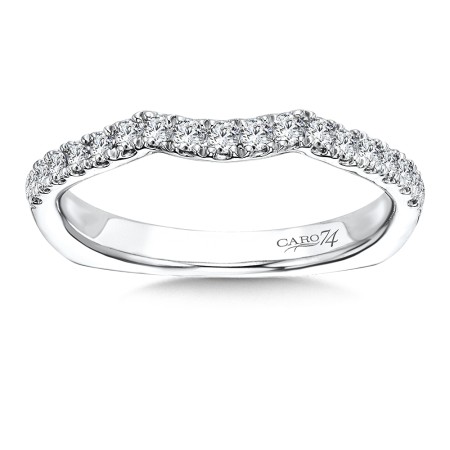 Diamond and 14K White Gold Wedding Band