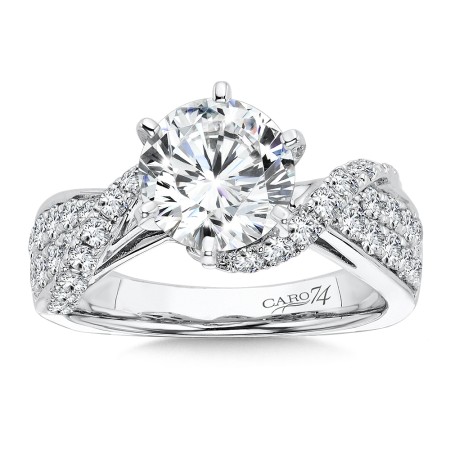 Grand Opulance Collection 6-Prong Criss Cross Diamond Engagement Ring