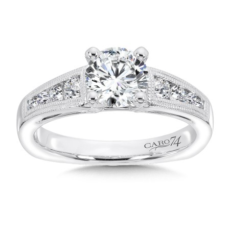 Vintage Collection Diamond Engagement Ring With Channel Set Side Stones