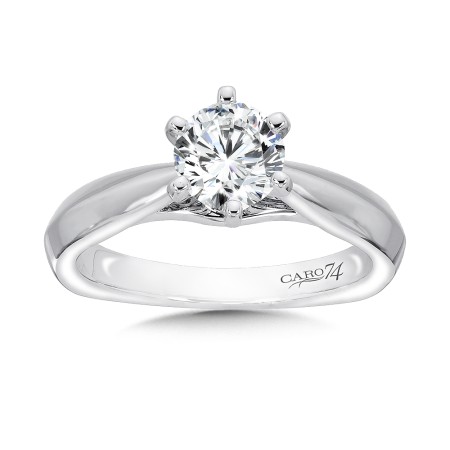 Six-Prong Diamond Solitaire Engagement Ring