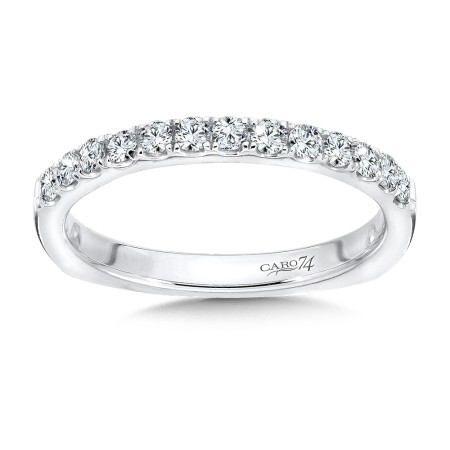 Prong-Set Round Diamond Wedding Band