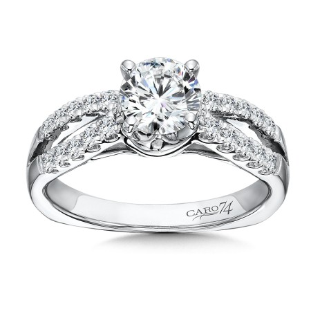 Classic Elegance Collection Split Shank Diamond Engagement Ring