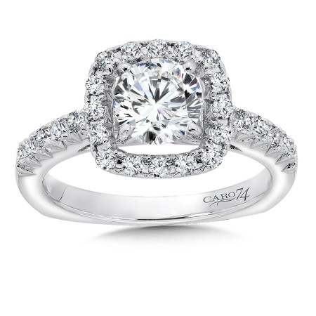 Modernistic Collection Diamond Halo Engagement Ring