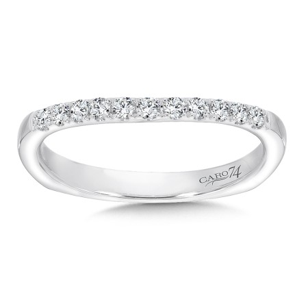 Diamond Wedding Band in 14K White Gold