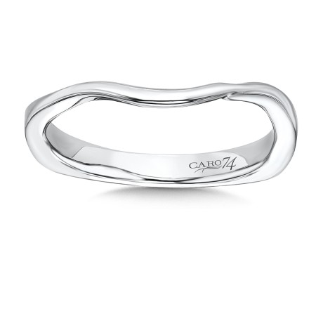 14K White Gold Wedding Band