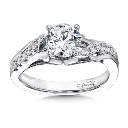 Classic Elegance Collection Diamond Criss Cross Engagement Ring