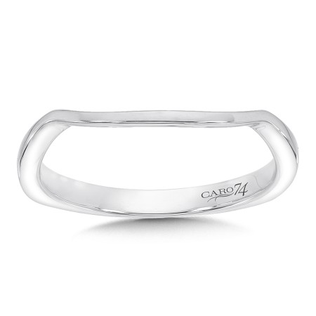 14K White Gold Wedding Band