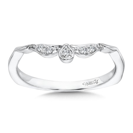 Diamond and 14K White Gold Wedding Band