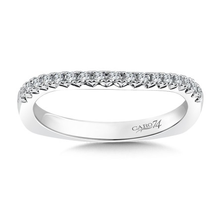 Diamond and 14K White Gold Wedding Band