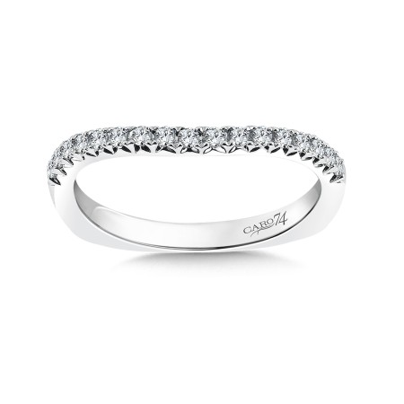 Diamond and 14K White Gold Wedding Band