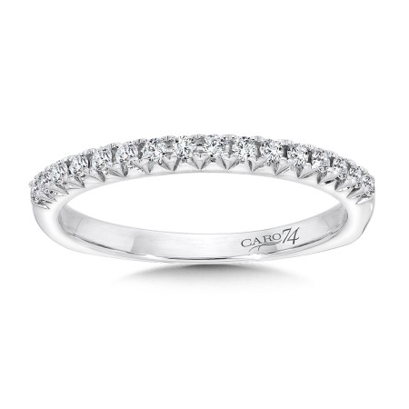 Diamond and 14K White Gold Wedding Band