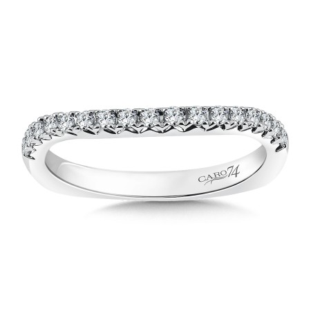 Diamond and 14K White Gold Wedding Band