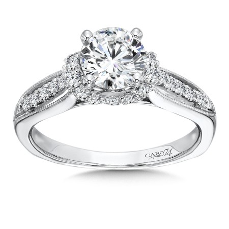 Inspired Vintage Collection Engagement Ring With Side Stones