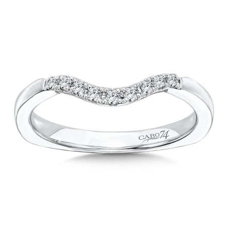 Diamond and 14K White Gold Wedding Band