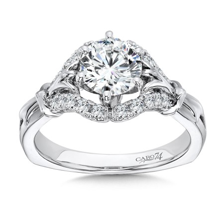Inspired Vintage Collection Engagement Ring With Side Stones