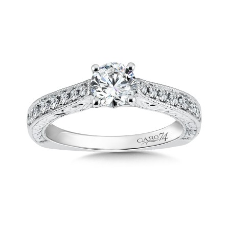 Inspired Vintage Collection Engagement Ring With Side Stones