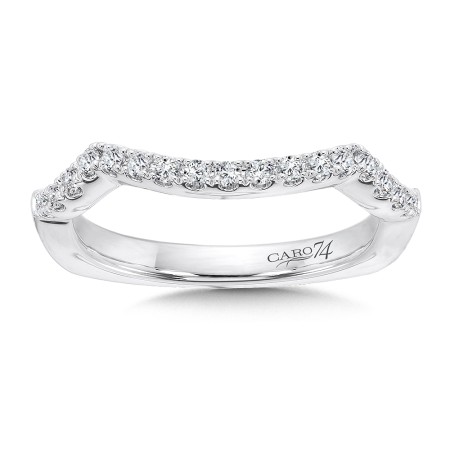 Diamond and 14K White Gold Wedding Band