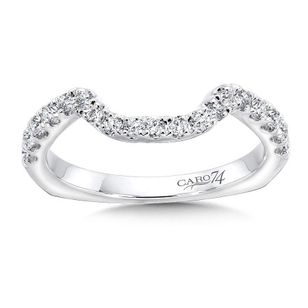 Diamond and 14K White Gold Wedding Band