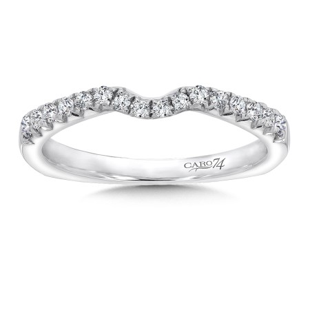 Diamond and 14K White Gold Wedding Band